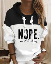 Hoodie med bokstavstryck